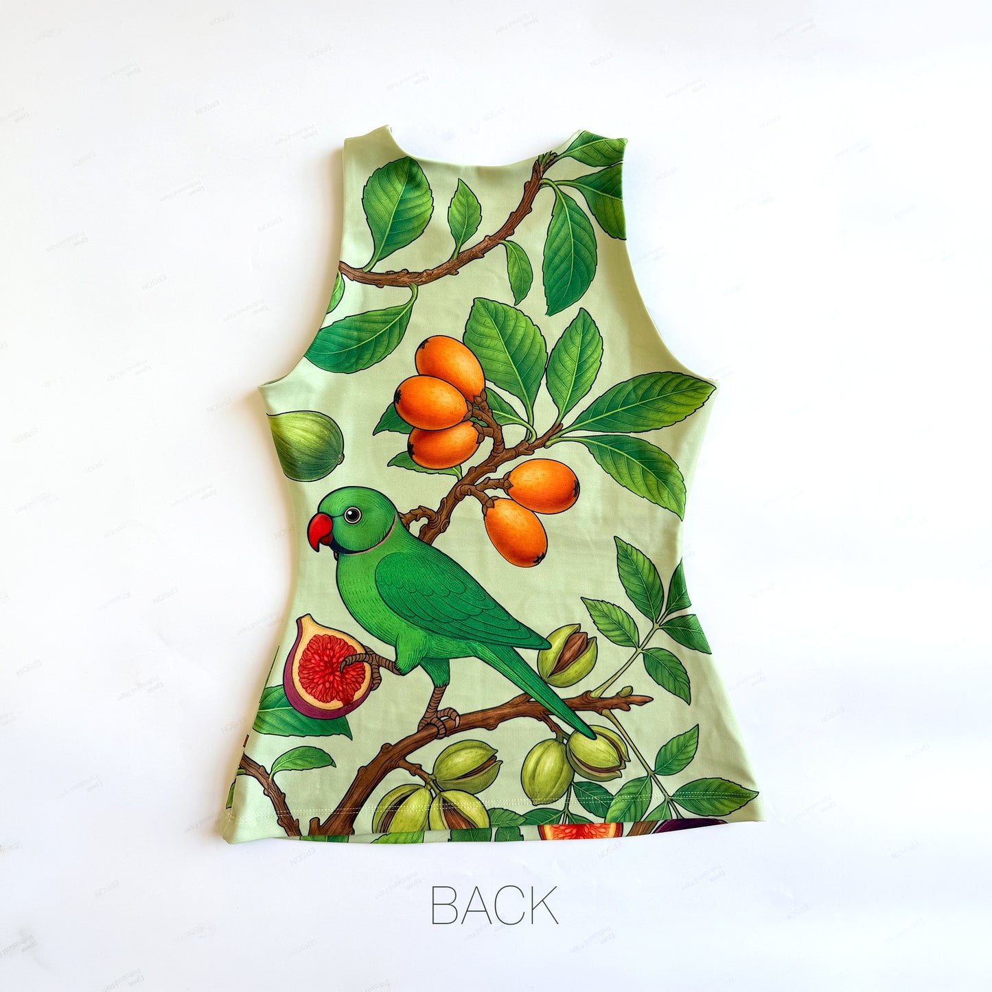 Parakeet & Fruits Comfort Lycra Top (Pre-Order)
